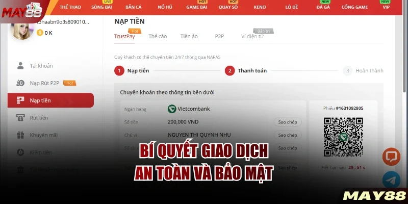 Bí quyết giao dịch an toàn và bảo mật