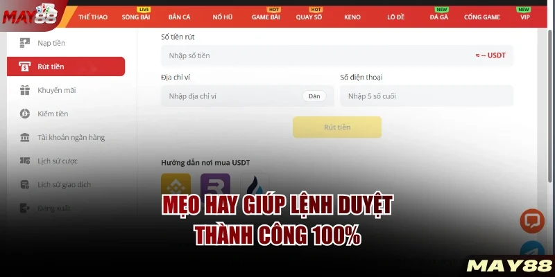 Mẹo hay giúp lệnh duyệt thành công 100%