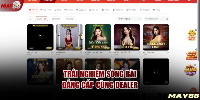 Trải nghiệm sòng bài đẳng cấp cùng Dealer