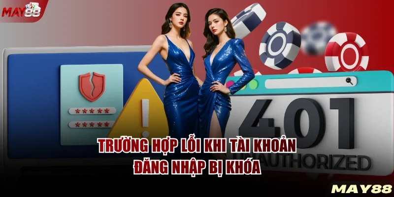 Trường hợp lỗi khi tài khoản đăng nhập bị khóa